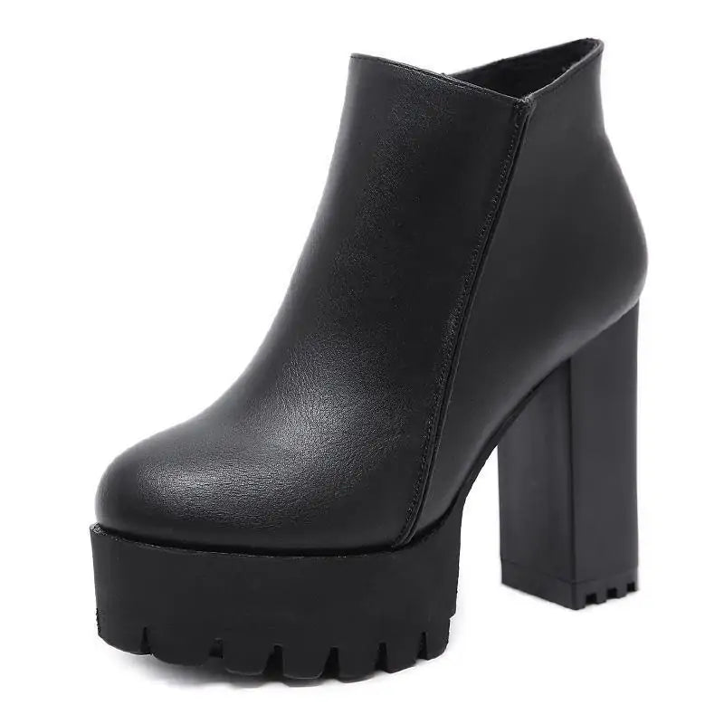 Platform Chunky Heel Boots