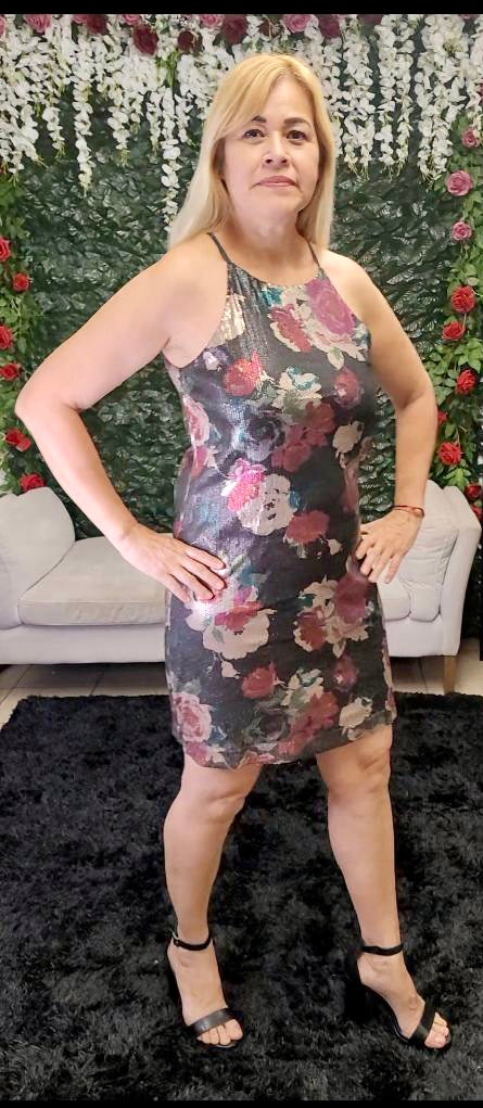 Floral Sequin Dress