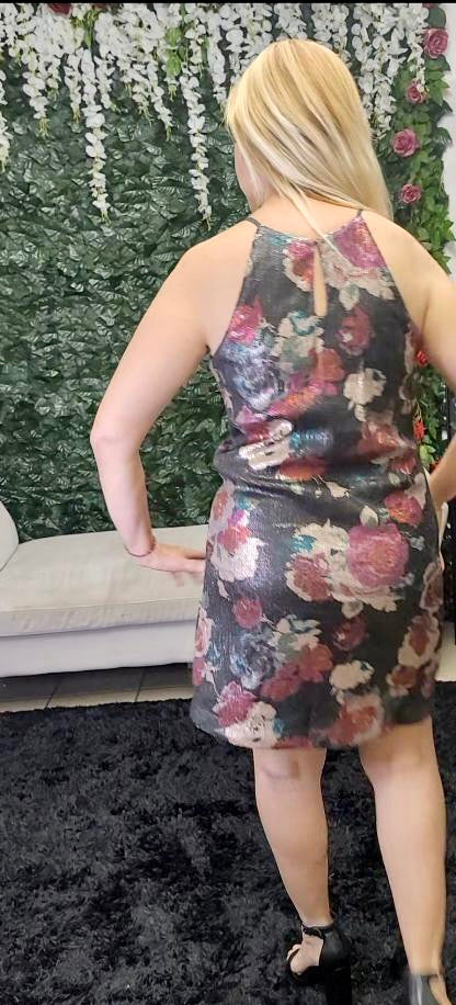 Floral Sequin Dress